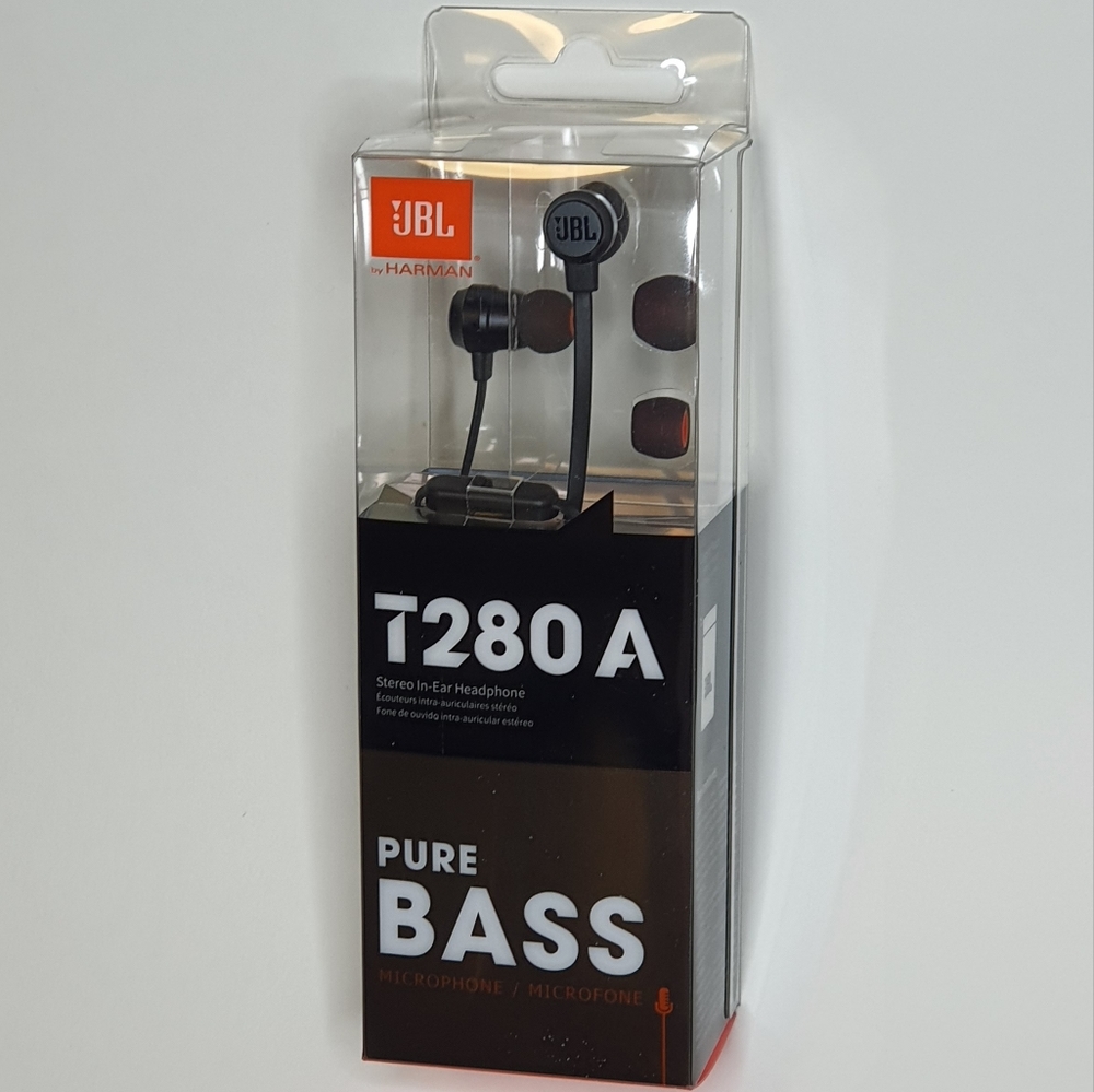 JBL T280A Pure Bass Stereo In-Ear Headphone